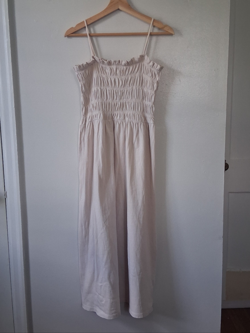 H&M Cream Smock Dress Cotton
